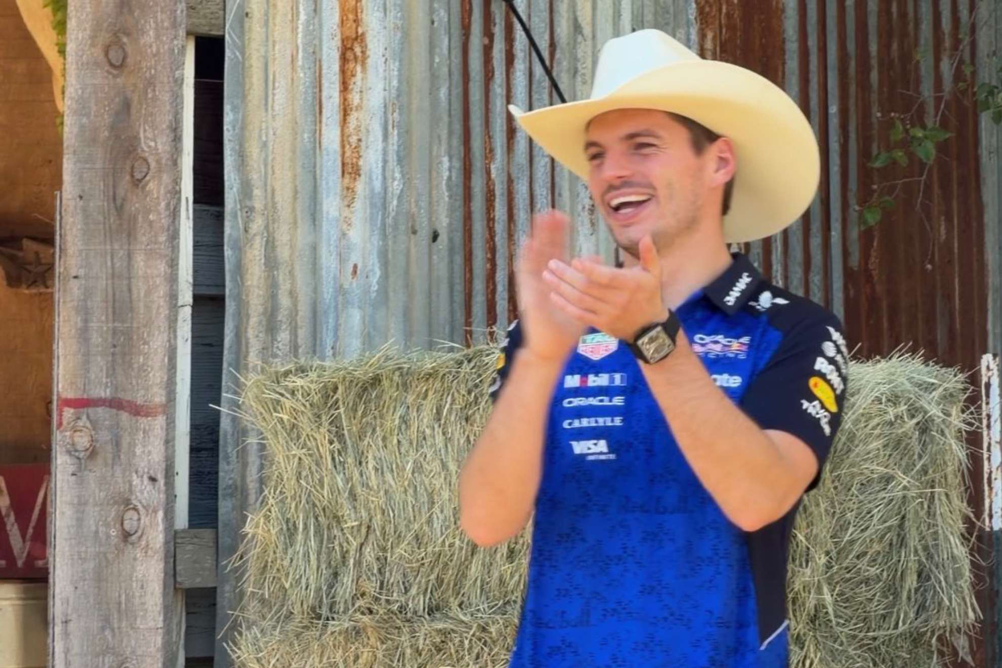 Verstappen, en un evento con Red Bull en Austin.