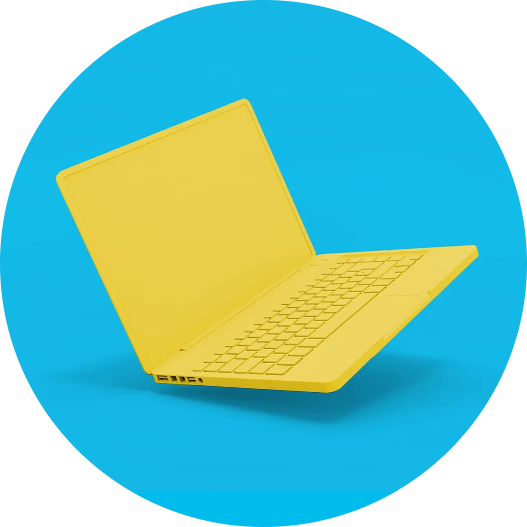 Computer portatile giallo