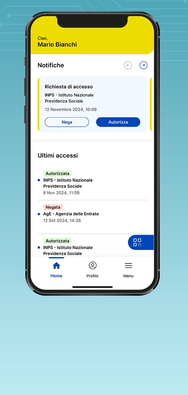 Cellulare con app PosteID
