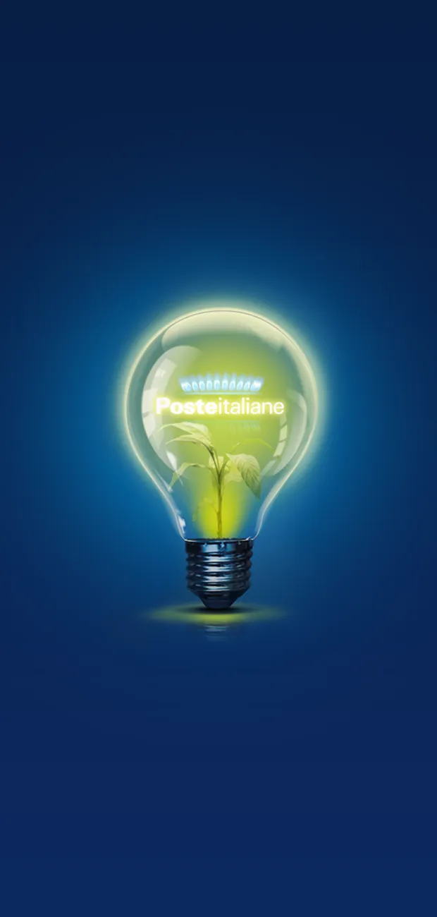 Lampadina con dentro una piantina