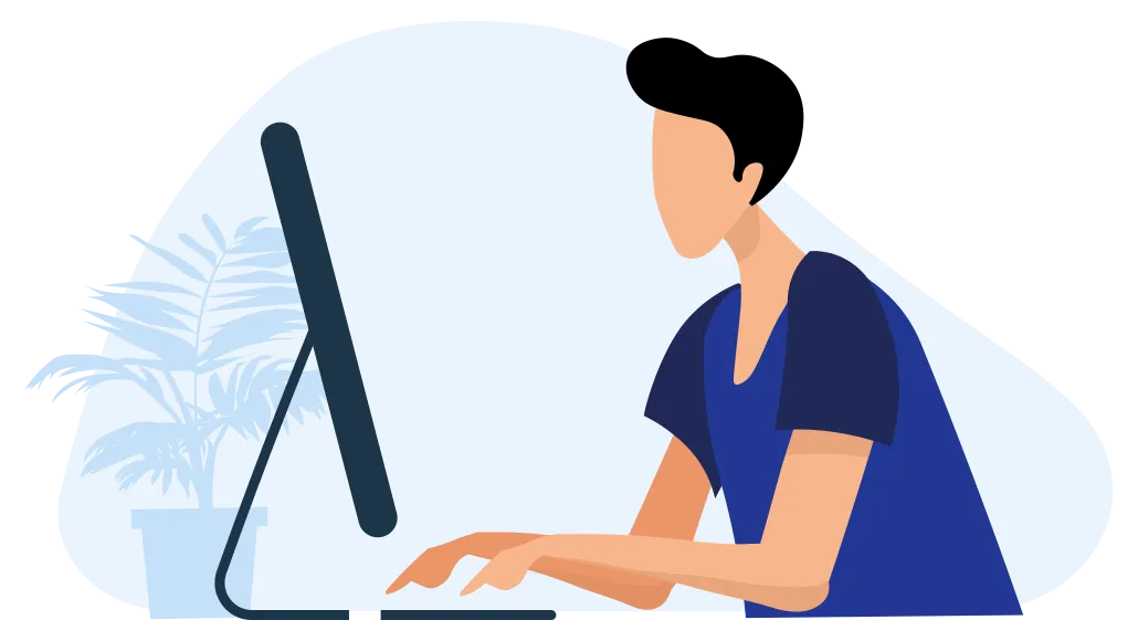 Persona davanti a un computer