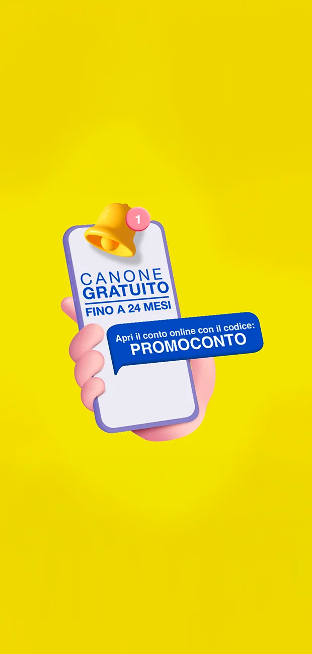 Immagine smartphone con promo conto online