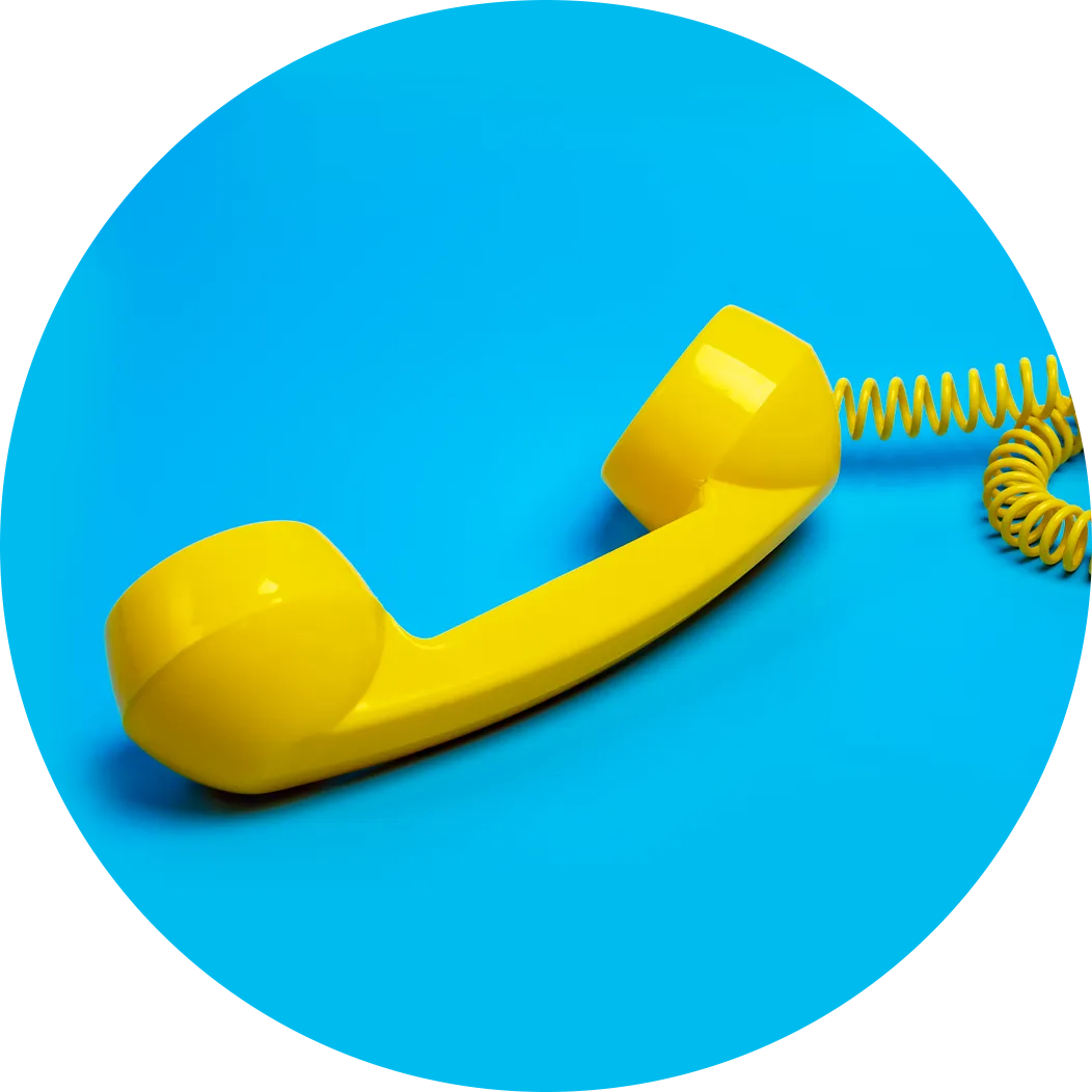 Cornetta telefonica gialla