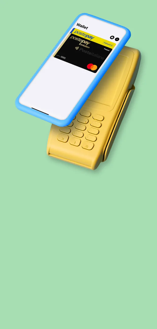 Immagine POS con Smartphone e carta Postepay Evolution